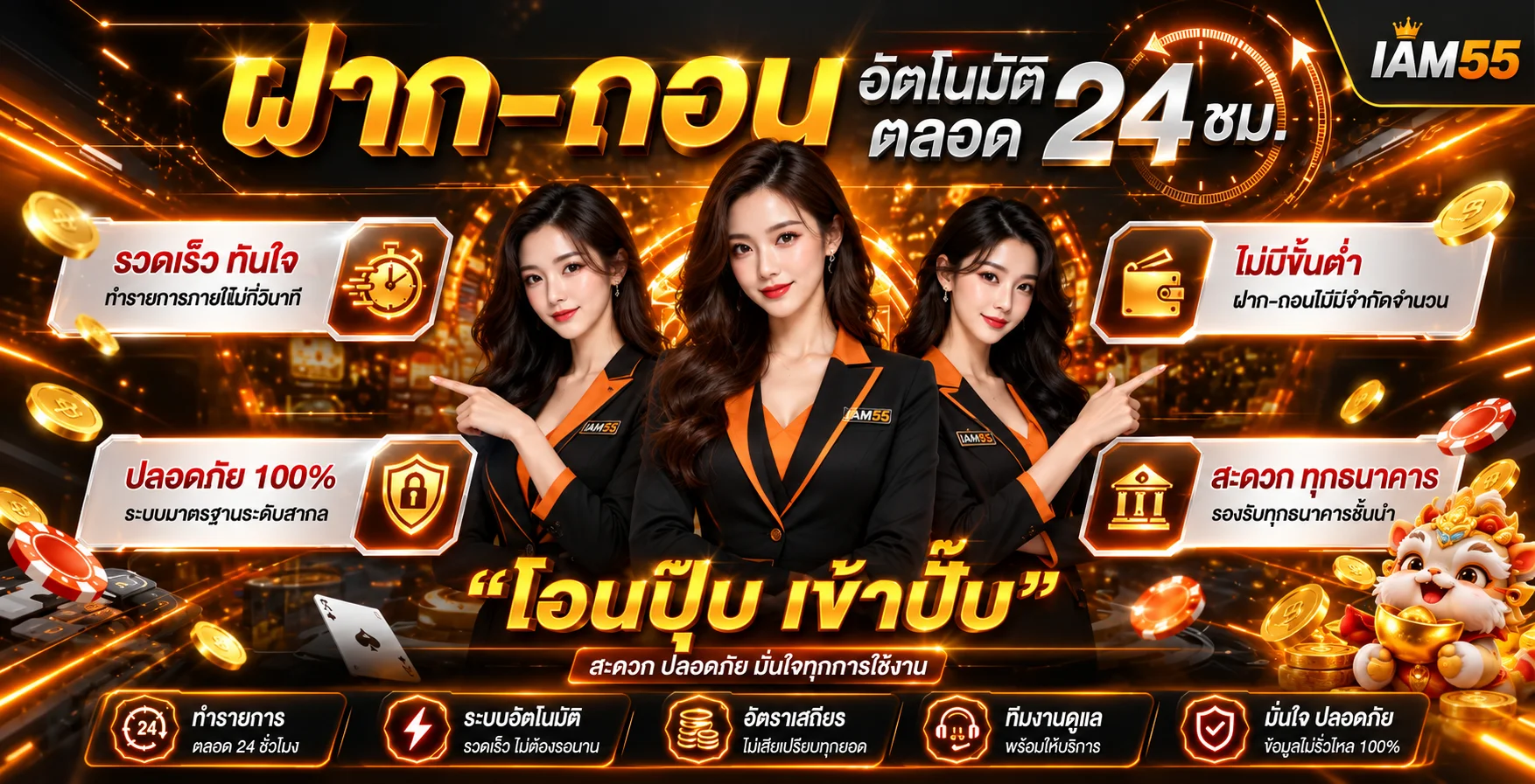 IAM55 ฝากถอนอัตโนมัติและระบบดูแลสมาชิก